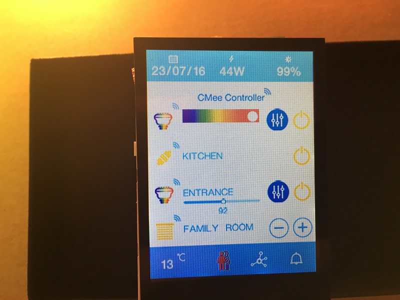 CMOO's Smart Home Automation includes Central Control Unit with Graphic GUI and End Point Units(Bulb,Jalousie, Roof door etd)